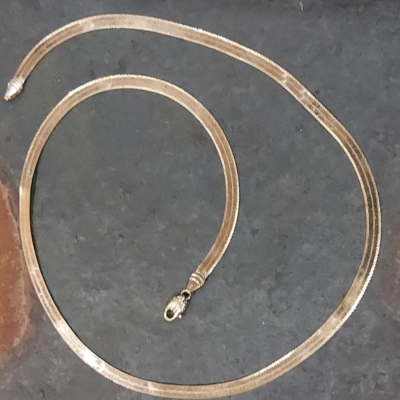 Milor 14k Solid Gold Herringbone Chain 10.7 Grams - Picture 1 of 13